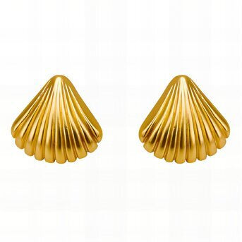 18 Karat Gold Plated Seashell stud