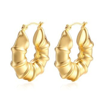 18 Karat Gold Plated Shrimp Earrings