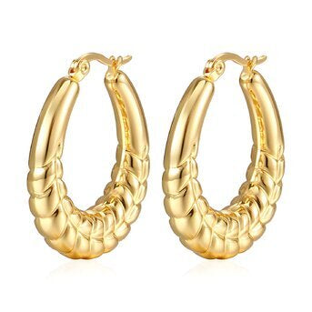 18 Karat Gold Hoops